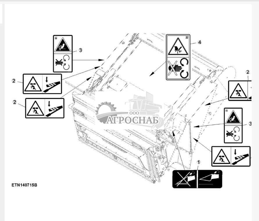 Таблички по технике безопасности наклонной камеры, без текста 